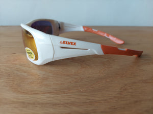 Elvex RSG101 White Frame With Orange Mirror Impact Safety/Sunglasses