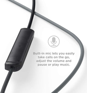TCL SOCL300 in-Ear Earbuds Wired Noise Isolating Headphones with Built-in Mic and Echo Cancellation - Phantom Black