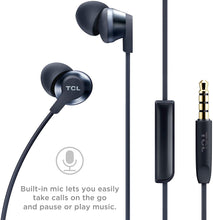 Load image into Gallery viewer, TCL ELIT100 in-ear Earbuds Hi-Res Wired Noise Isolating Headphones with Built-in Mic – Midnight Blue
