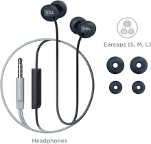 Load image into Gallery viewer, TCL SOCL300 in-Ear Earbuds Wired Noise Isolating Headphones with Built-in Mic and Echo Cancellation - Phantom Black
