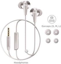 Load image into Gallery viewer, TCL ELIT300 in-Ear Earbuds Hi-Res Wired Dual Driver Headphones with Piezo Drivers and Built-in Mic – Cement Gray
