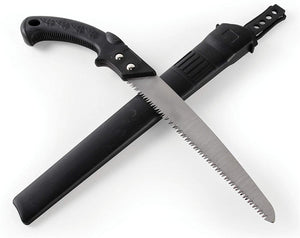 Camco 51027 10"  Heavy Duty Multi-Purpose Hand Saw with Sheath - Durable Blade with Triple Edge Teeth