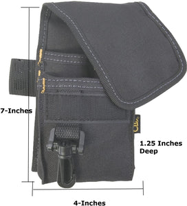 CLC Custom Leathercraft 1104 - 4 Pocket Multi-Purpose Poly Tool Holder, Cell Phone Holder